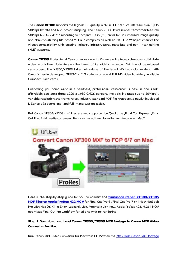 Canon Mxf Converter For Mac